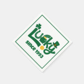 Lucky since Year スタンダードカクテルナプキン (角)