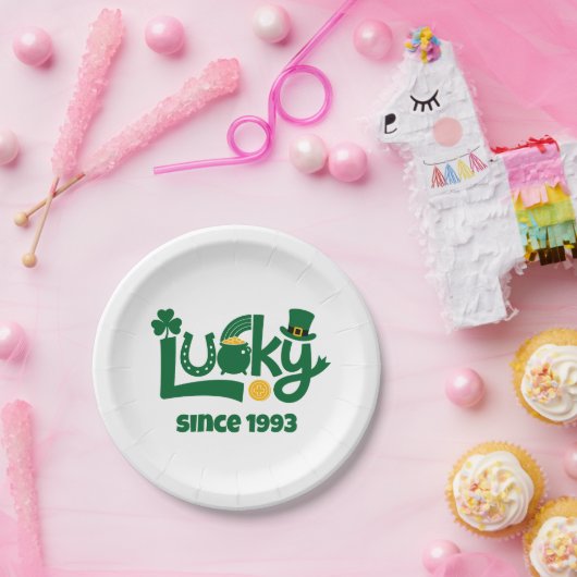 Lucky since Year ペーパープレート (パーティー)