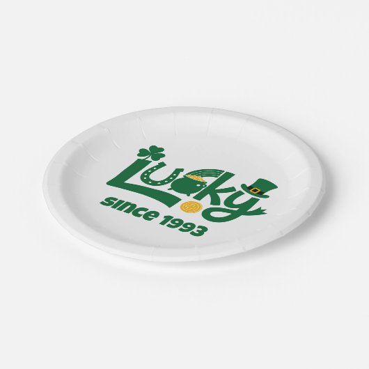 Lucky since Year ペーパープレート (アングル)