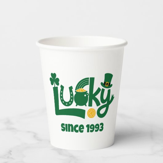 Lucky since Year 紙コップ (裏面)