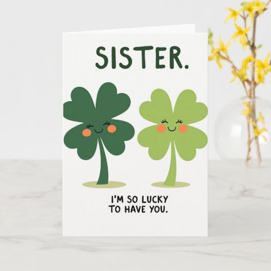 Lucky Sister Card カード (黄色い花)