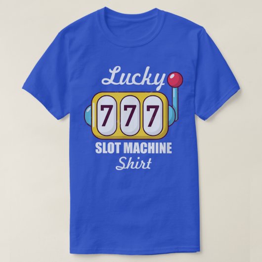 Lucky Slot Machine Casino Night Roulette  Tシャツ (デザイン正面)