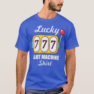 Lucky Slot Machine Casino Night Roulette  Tシャツ