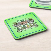 Lucky St. Patrick’s Day Kittens-47474 コースター (左側)