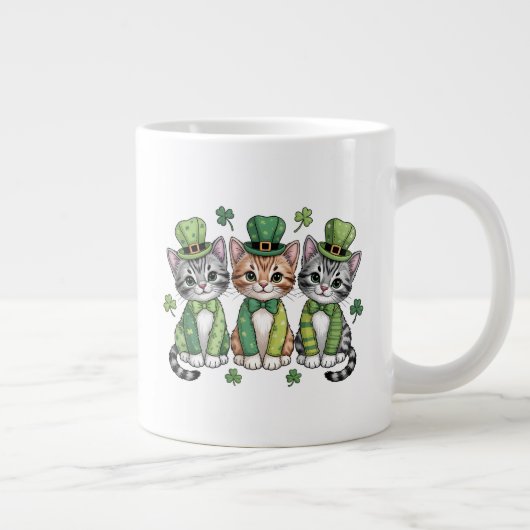 Lucky St. Patrick’s Day Kittens-47474 ジャンボコーヒーマグカップ (右)