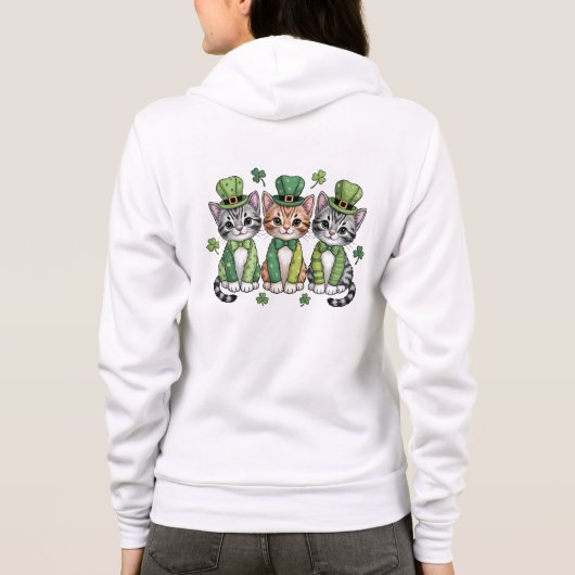 Lucky St. Patrick’s Day Kittens-47474 パーカ (裏面)