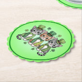 Lucky St. Patrick’s Day Kittens-47474 ペーパーコースター (アングル)