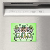 Lucky St. Patrick’s Day Kittens-47474 マグネット (インサイチュ (食洗機))
