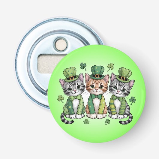 Lucky St. Patrick’s Day Kittens-47474 栓抜き (正面)