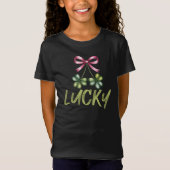 Lucky St Patrick's Coquette Bow Tシャツ (正面)