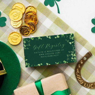 Lucky St. Patrick's Day Bridal Shower エンクロージャーカード