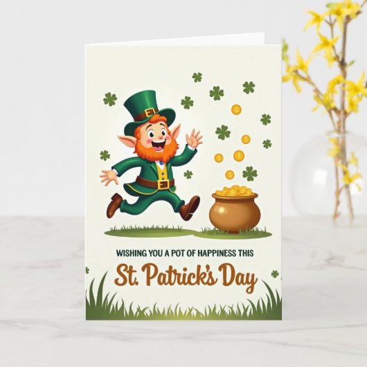 Lucky St Patricks Day Card For Partner カード (黄色い花)
