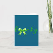 Lucky, St.patricks Day Coquette,shamrock Funny  カード (正面)