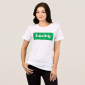 Lucky St. Patrick's Day Green Shamrock Pattern トライブレンドＴシャツ (正面全面)