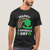 Lucky St.Patricks Day Rainbow Cool Leopard Patrick Tシャツ (正面)