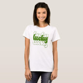Lucky St Patrick's Day Retro 70's Women's T-Shirt Tシャツ (正面フル)