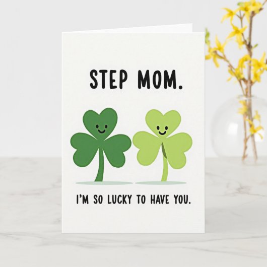 Lucky Step Mom Card カード (黄色い花)