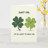 Lucky Sweet Girl Card カード (黄色い花)