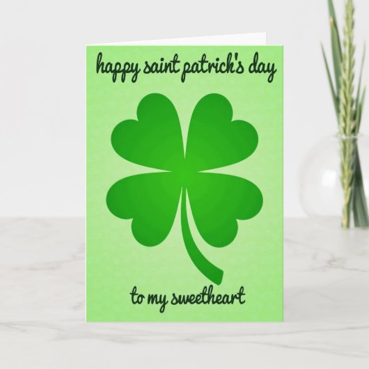 Lucky Sweetheart Saint Patricks Day Card カード (正面)