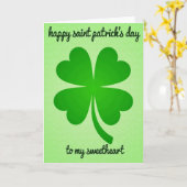Lucky Sweetheart Saint Patricks Day Card カード (黄色い花)
