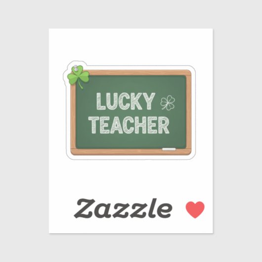 Lucky Teacher Blackboard St Patrick's Day Sticker シール (シート)