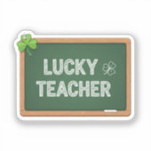 Lucky Teacher Blackboard St Patrick's Day Sticker シール (正面)