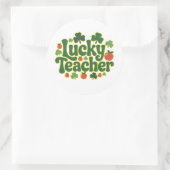 Lucky Teacher Fun Classroom St. Patrick’s Day  ラウンドシール (バッグ)