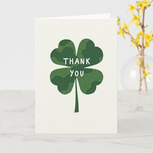 Lucky Thank You Clover Card カード (黄色い花)