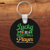 Lucky To Be A Bysketbyll Player St. Patrick's Day  キーホルダー (正面)