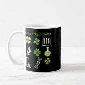 Lucky To Be Science Beakers Chemistry Scientist Pa コーヒーマグカップ (左)
