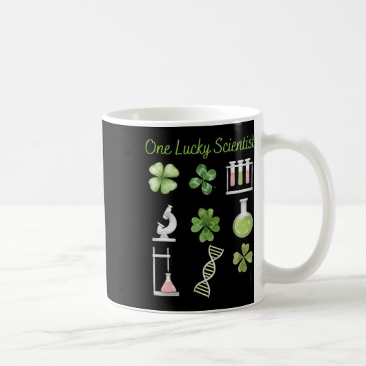 Lucky To Be Science Beakers Chemistry Scientist Pa コーヒーマグカップ (右)