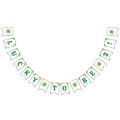 Lucky to be St Patrick's Day Clover Kids Birthday バンティングフラッグ (全)