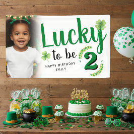 Lucky to be St Patrick's Day Photo Kids Birthday 横断幕