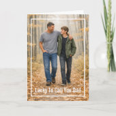 Lucky To Call You Dad 秋のカスタム父の日ギフト カード (正面)