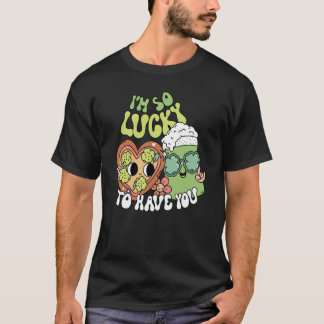 Lucky To Have You Retro Groovy St Patricks Day Wom Tシャツ