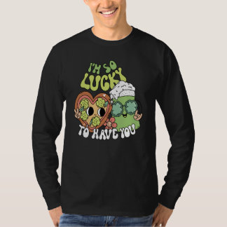 Lucky To Have You Retro Groovy St Patricks Day Wom Tシャツ