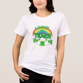 Lucky to Teach – St. Patrick’s Day Teacher T-Shirt トライブレンドＴシャツ (正面)