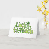 Lucky to Teach St. Patrick’s Day Teacher Thank You カード (黄色い花)