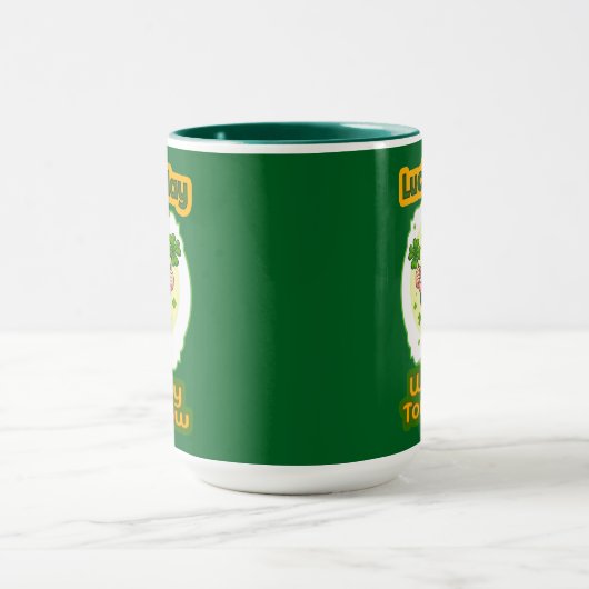 Lucky Today Wealthy Tomorrow St Patrick’s - caneca マグカップ (中央)