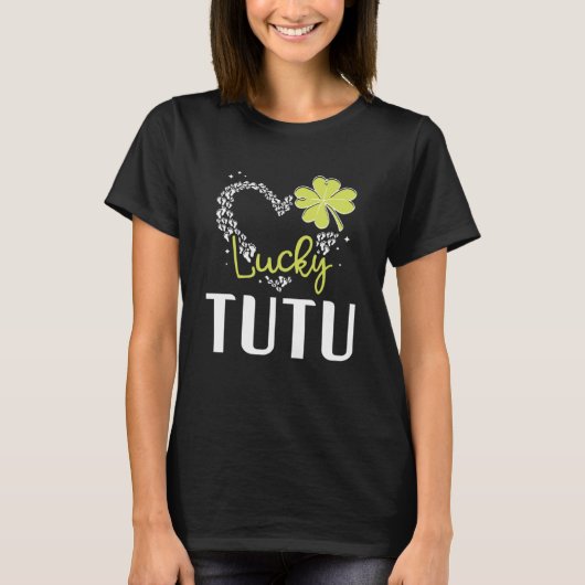 Lucky Tutu St Patricks Day womens Tシャツ (正面)