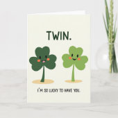 Lucky Twin Shamrock Card カード (正面)
