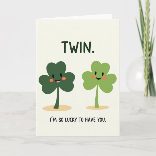 Lucky Twin Shamrock Card カード (正面)