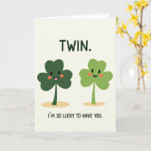Lucky Twin Shamrock Card カード (黄色い花)