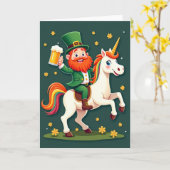 Lucky Unicorn Celebration Card カード (黄色い花)