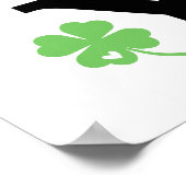 Lucky Vertical Sign with Horseshoe and Clovers ポスター (角)