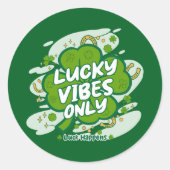 Lucky Vibes Only – Saint Patrick’s Day 2026 ラウンドシール (正面)
