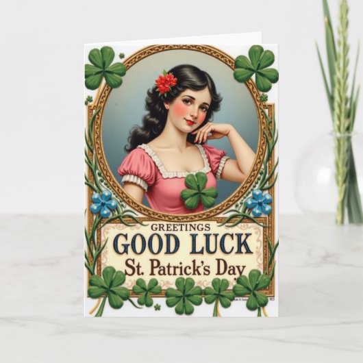 Lucky Vintage Greetings Day Card カード (正面)