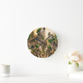 Lucky Wolf Pack – St. Patrick’s Day Family Howling ラウンド壁時計 (ホーム)