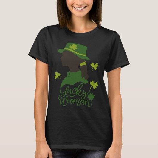 Lucky Woman Groovy Retro Teacher St Patrick's Day Tシャツ (正面)