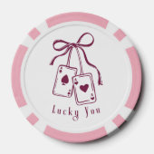 Lucky you cards bow trendy ポーカーチップ (裏面)